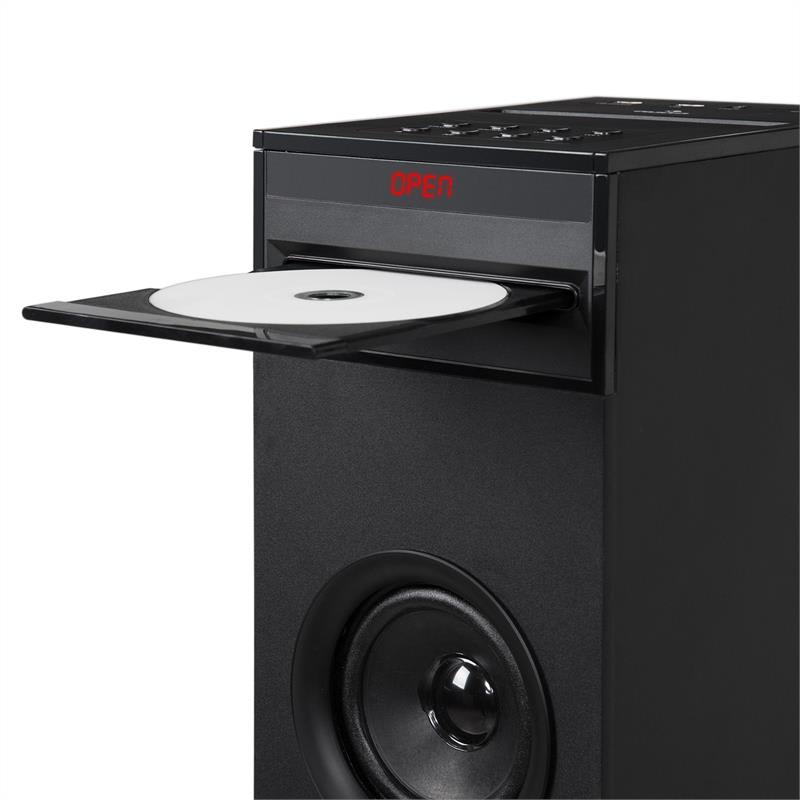 Auna Karaboom CD karaoke zariadenie, bluetooth, MP3, USB nabíjačka, mikrofón, diaľkové ovládanie, čierna farba – Obrázok 4