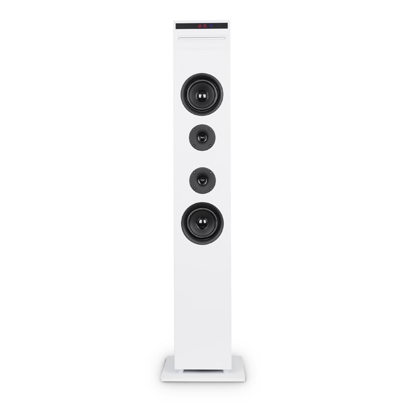 Auna Karaboom CD karaoke zariadenie, bluetooth, MP3, USB nabíjačka, mikrofón, diaľkové ovládanie, biela farba – Obrázok 3