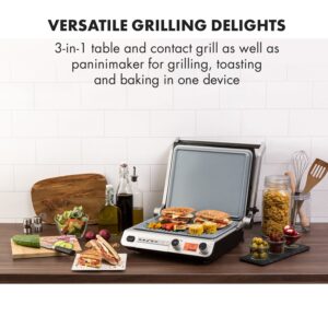 Klarstein Grand Gourmet Ceramic 3-v-1 kontaktný gril, 2000W, sklokeramika