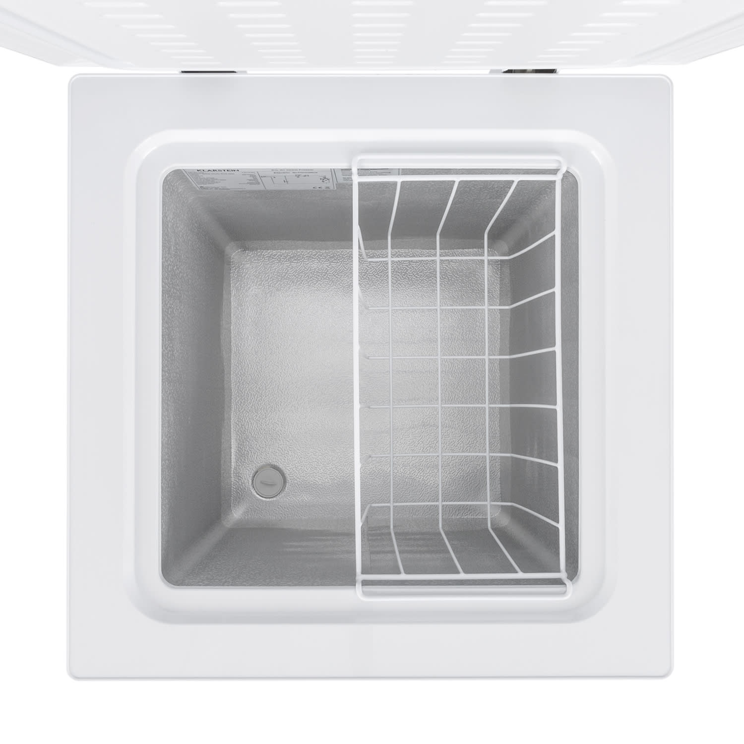 Klarstein Iceblokk 60 , mraznička , A+, 60 litrov, visiaci kôš, kolieska, biela – Obrázok 4