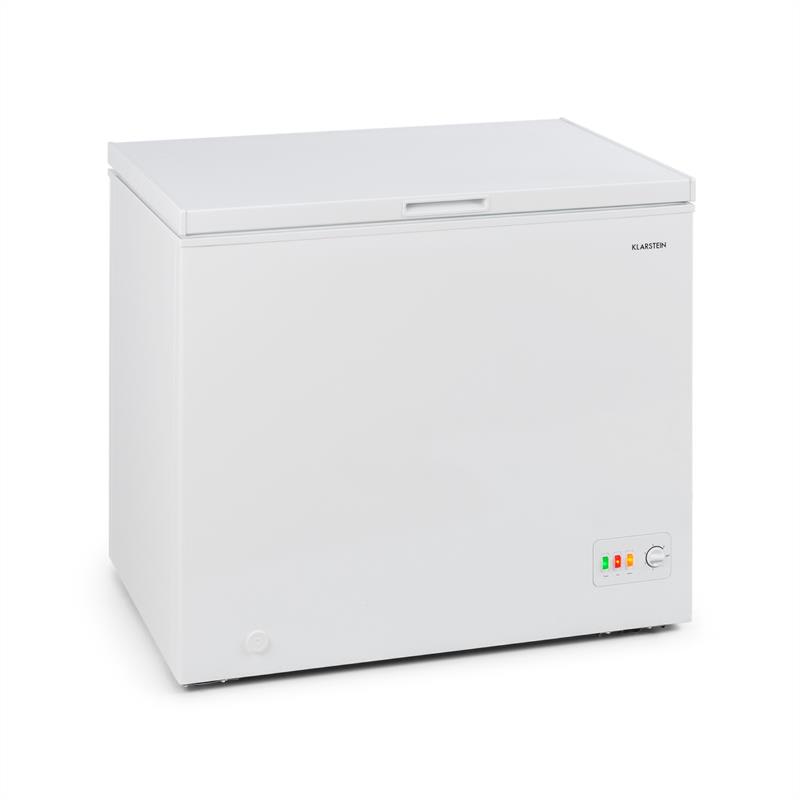 Klarstein Iceblokk 200, truhlicová mraznička, mraziaci box, A++, 200 litrov, 2 závesné koše, kolieska, biela