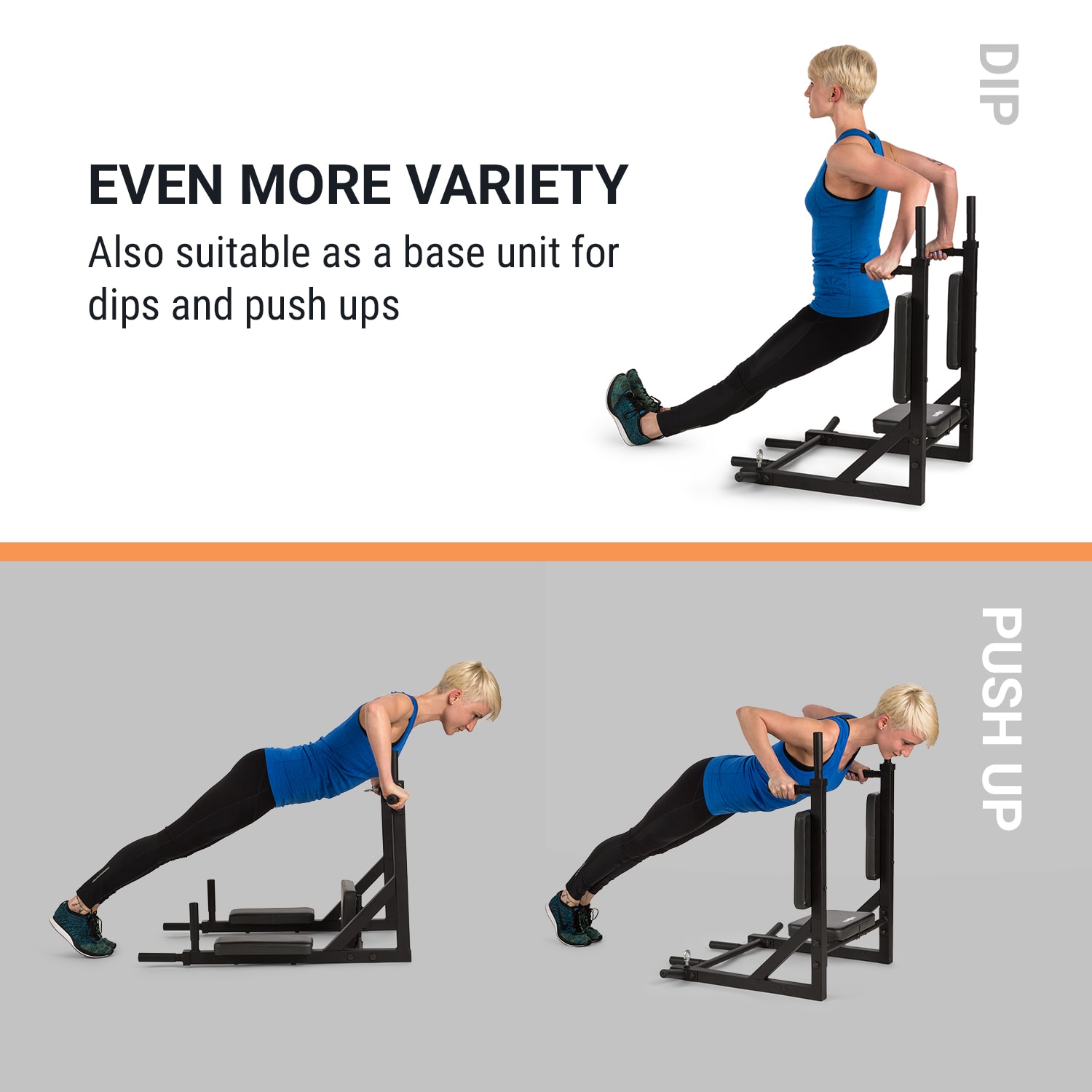 KLARFIT Bouncer, multifunkčné posilňovacie zariadenie, 200 kg, oceľ, čierne – Obrázok 4