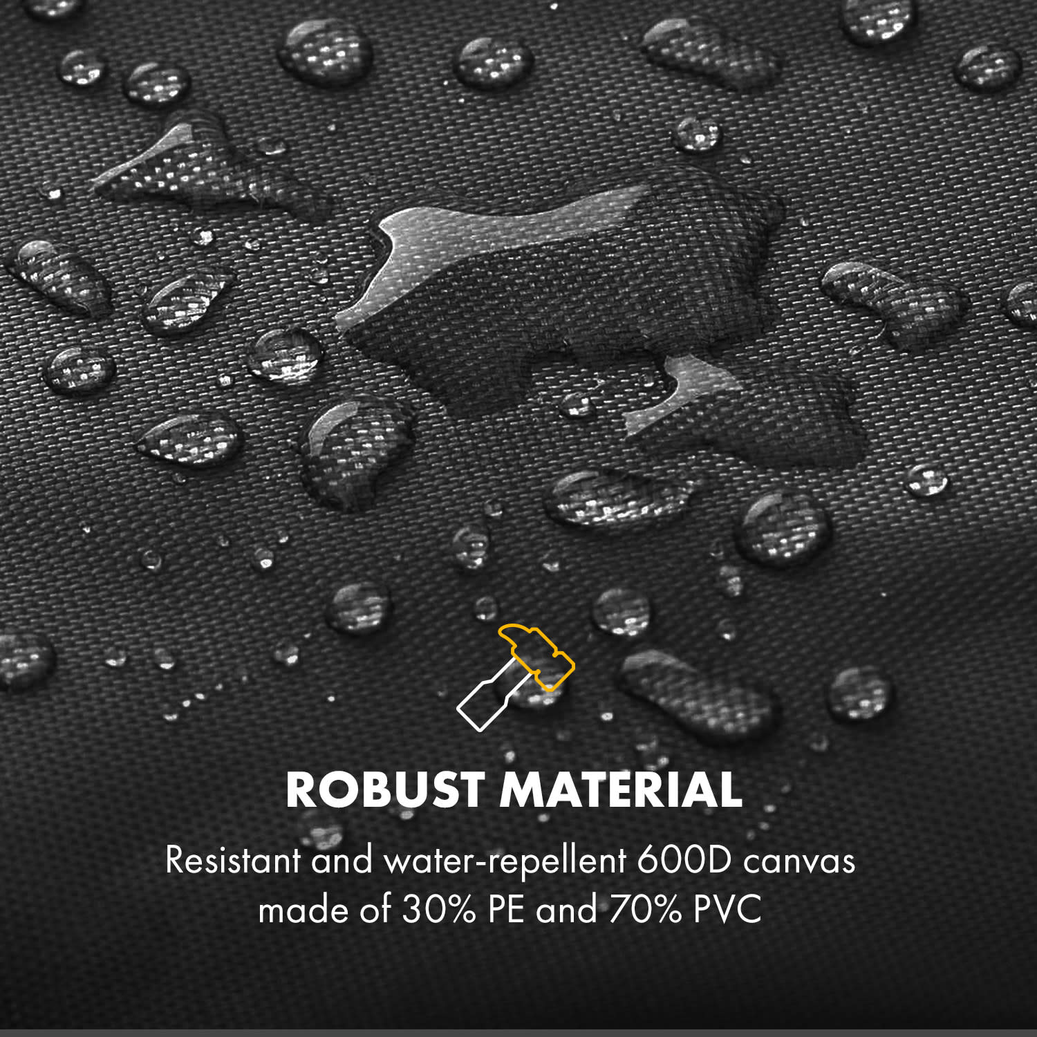 Klarstein Tomahawk 3.0 Cover, ochranný kryt na plynový gril, 600D plátno, 30/70 % PE/PVC, čierny – Obrázok 2