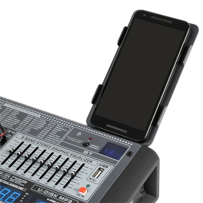 Power Dynamics PDM-S604, mixážny pult, 6-kanálový, DSP/MP3, USB port, bluetooth prijímač – Obrázok 3