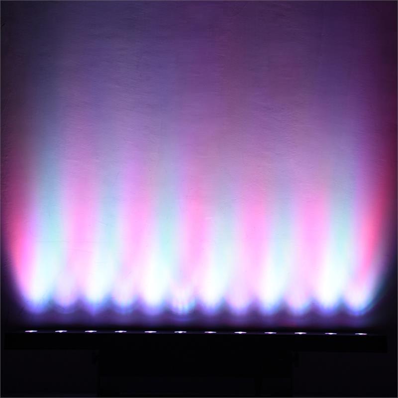 Beamz LCB140 LED lišta, 12x 6W LEDiek, 25W; 2, 3, 4, alebo 8 DMX kanálov, stmievač 0-100% – Obrázok 2