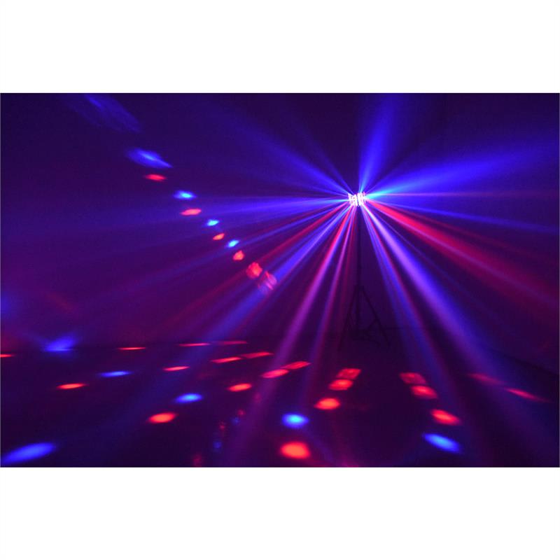 Beamz Radical 2, efekty 3v1, 4x 3W RGBW LEDky, laser červený/zelený, 4 DMX kanály – Obrázok 3