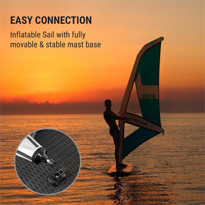 KLARFIT Spreestar WM, nafukovací paddleboard, SUP-Board-Set, 300x10x71, modro-biela farba – Obrázok 2