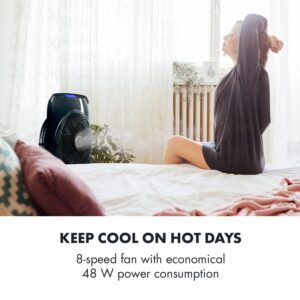 Klarstein Cool Tropic, stojanový ventilátor so zvlhčovačom vzduchu, 48 W, 2820 m³/h, čierny