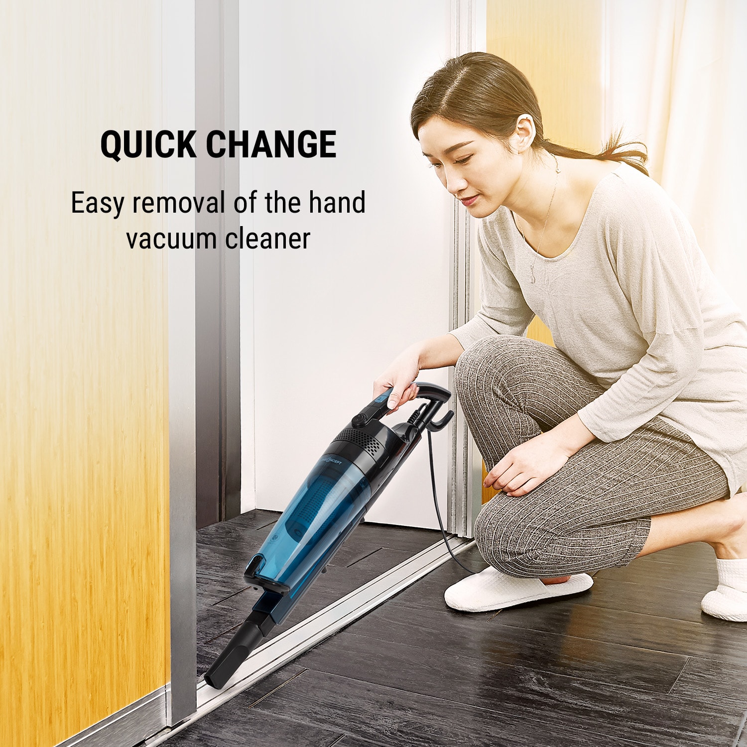 OneConcept Duster, vysávač, cyklónový filtračný systém, 600 W, modrý/čierny – Obrázok 3