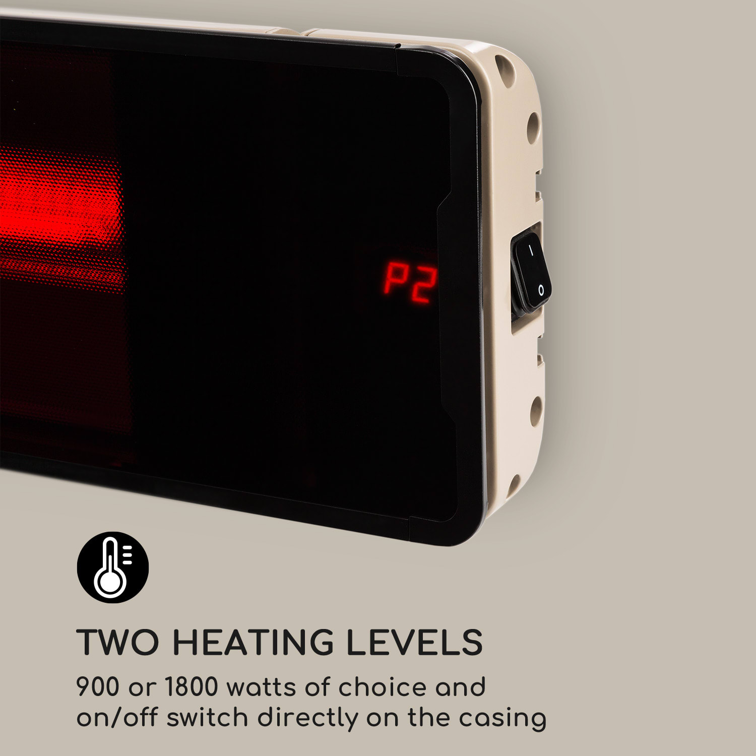 Blumfeldt Phantom, ohrievač, 900/1800 W, hliník, diaľkové ovládanie, sivý – Obrázok 2