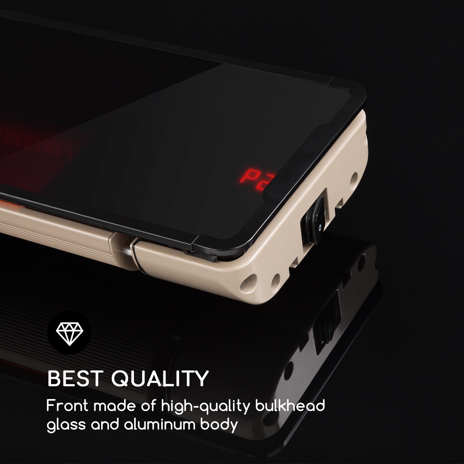 Blumfeldt Phantom, ohrievač, 900/1800 W, hliník, diaľkové ovládanie, sivý – Obrázok 4