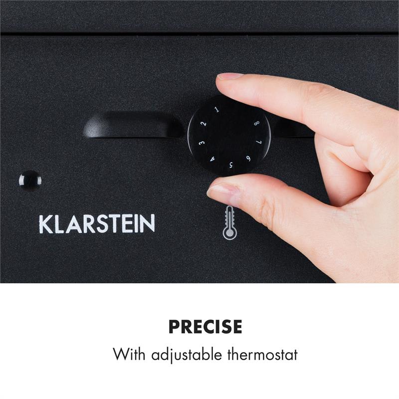 Klarstein Copenhagen Big, elektrický krb, 950/1900 W, termostat, čierny – Obrázok 3