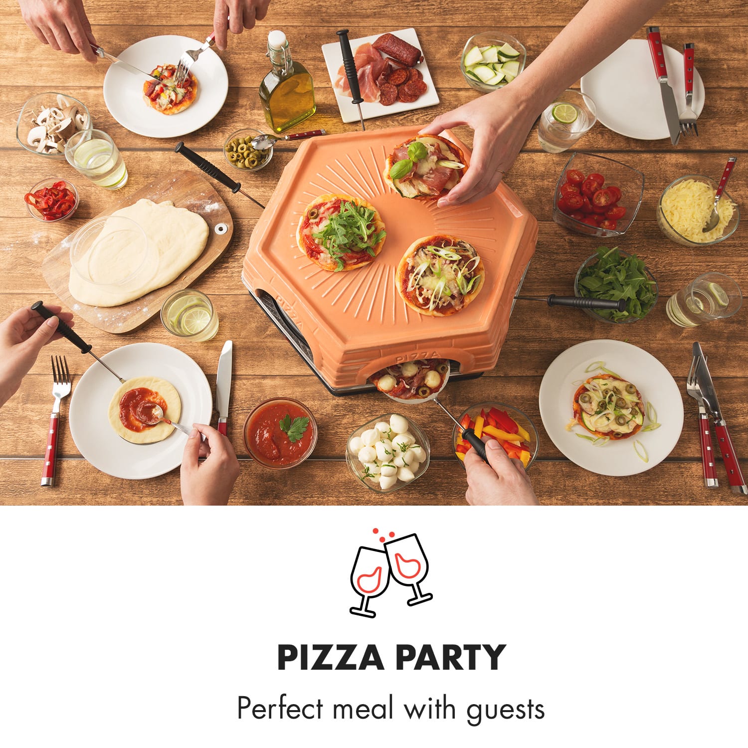 Klarstein Capricciosa, rúra na pečenie pizze, 1500 W, kryt z terakoty, funkcia udržiavania teploty – Obrázok 4