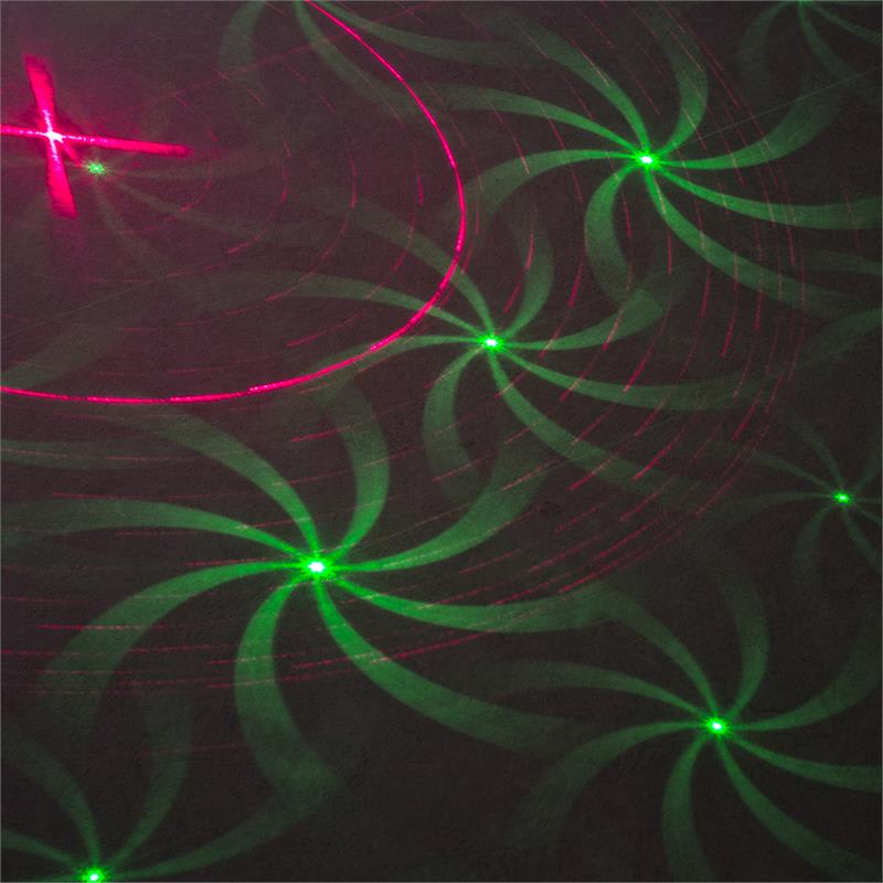 Beamz Helene Double Laser RG, dvojitý laser, multibodový, IRC, 3W, modré LED svetlo – Obrázok 3