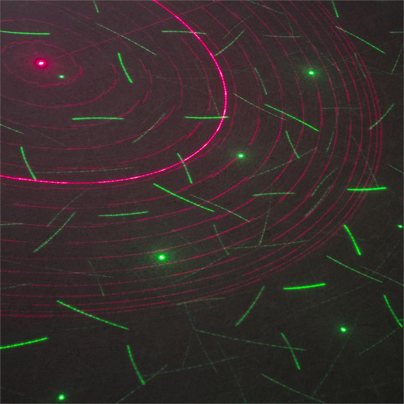 Beamz Helene Double Laser RG, dvojitý laser, multibodový, IRC, 3W, modré LED svetlo – Obrázok 4