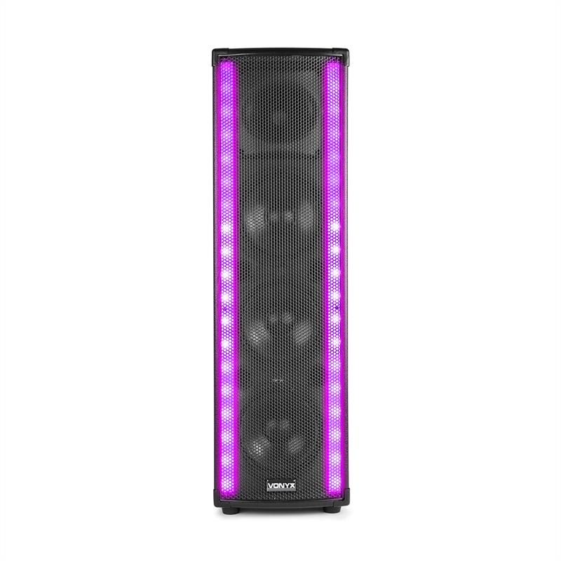 Vonyx LM65, PA reproduktor, bluetooth, 5 osvetľovacích režimov, 400W, čierna farba