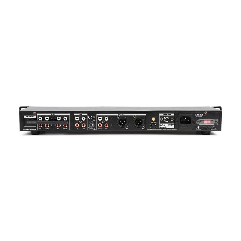 Power Dynamics PDC75, multimediálny prehrávač, 3 x RCA vstup, 2 x XLR vstup, bluetooth, čierny
