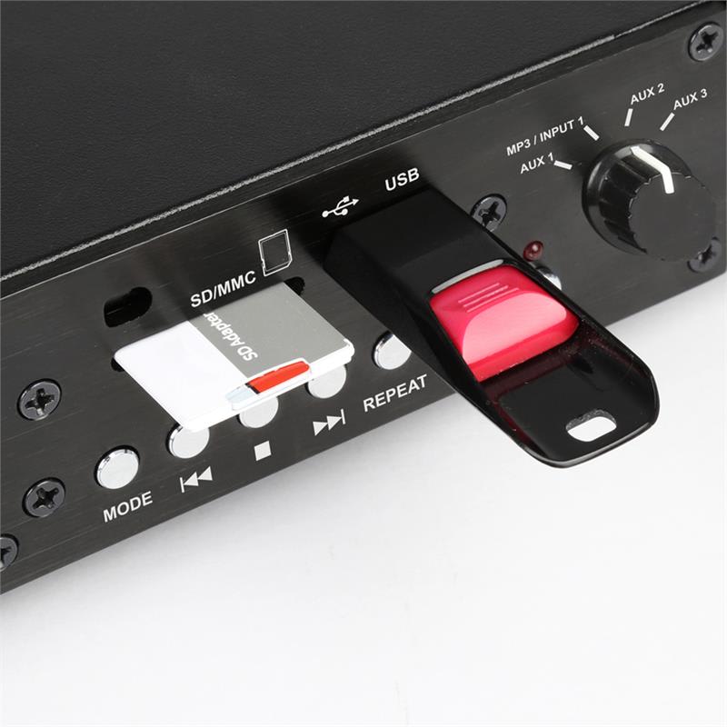Power Dynamics PDC75, multimediálny prehrávač, 3 x RCA vstup, 2 x XLR vstup, bluetooth, čierny – Obrázok 2