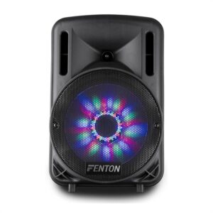 Fenton FT10LED, aktívny reproduktor, 10“, 450 W, BT/USB/SD/AUX, LED, akumulátor, vozík