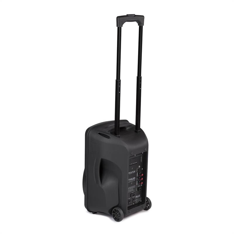 Fenton FT10LED, aktívny reproduktor, 10“, 450 W, BT/USB/SD/AUX, LED, akumulátor, vozík – Obrázok 4