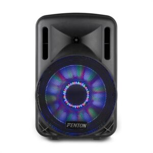 Fenton FT12LED, aktívny reproduktor, 12", 700 W, BT/USB/SD/MP3/AUX, LED, akumulátor, vozíková konštrukcia