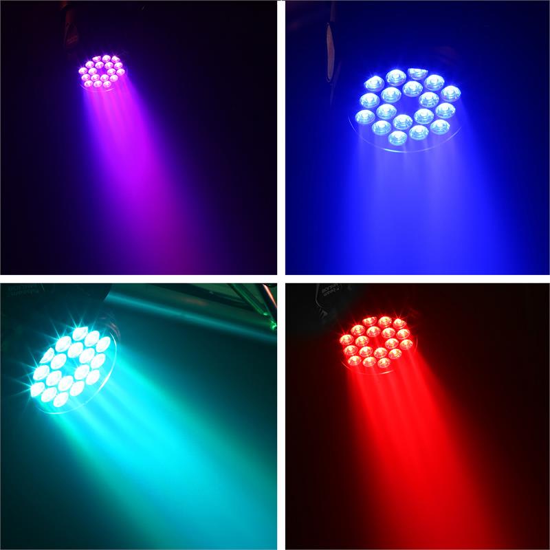 Beamz MHL Moving Head Wash, 18x 3W, RGB, DMX čierny