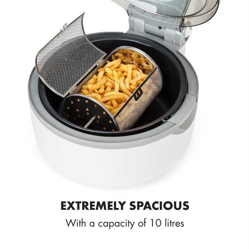 Klarstein VitAir Turbo Smart, teplovzdušná fritéza, 1400 W, 10 l, 20 programov, biela – Obrázok 4