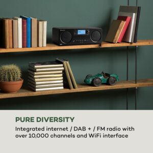 Auna Worldwide CD, internetové rádio, Spotify Connect, ovládanie cez aplikáciu, bluetooth, čierne