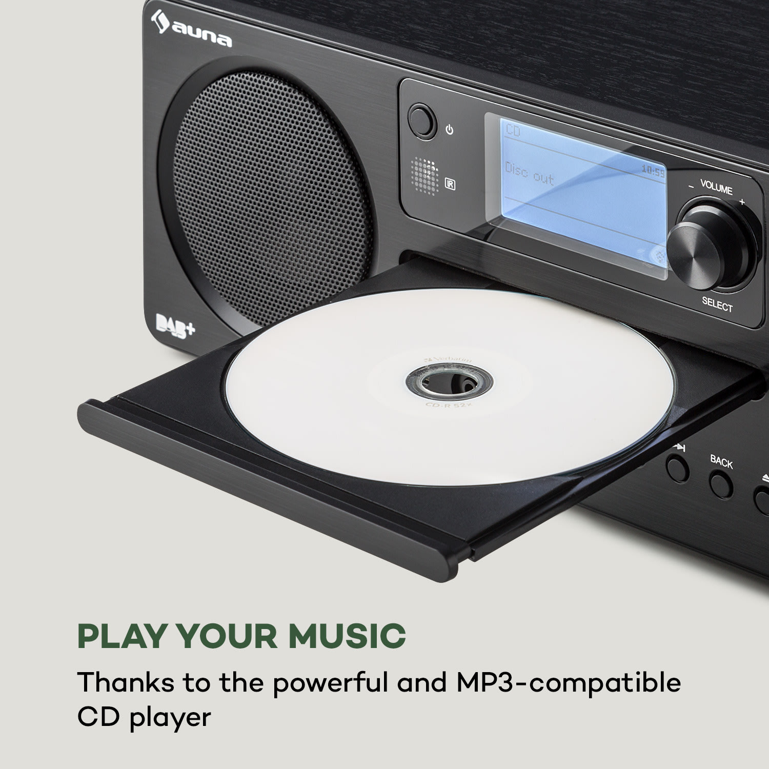 Auna Worldwide CD, internetové rádio, Spotify Connect, ovládanie cez aplikáciu, bluetooth, čierne – Obrázok 2