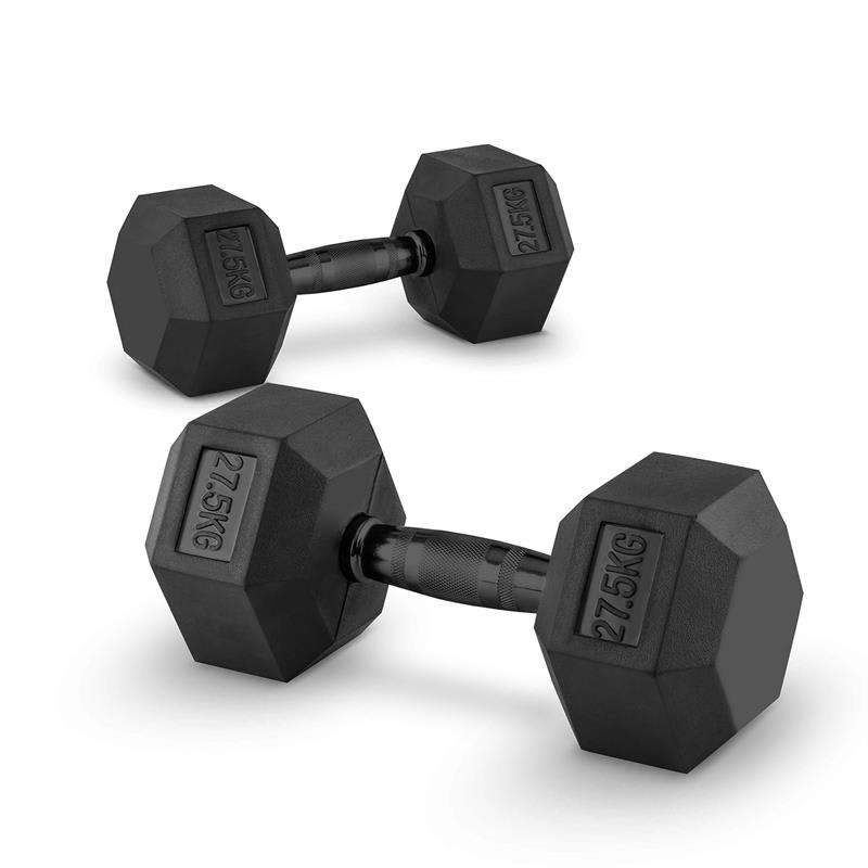 Capital Sports Hexbell, pár jednoručných činiek, 2 x 27,5 kg, čierne