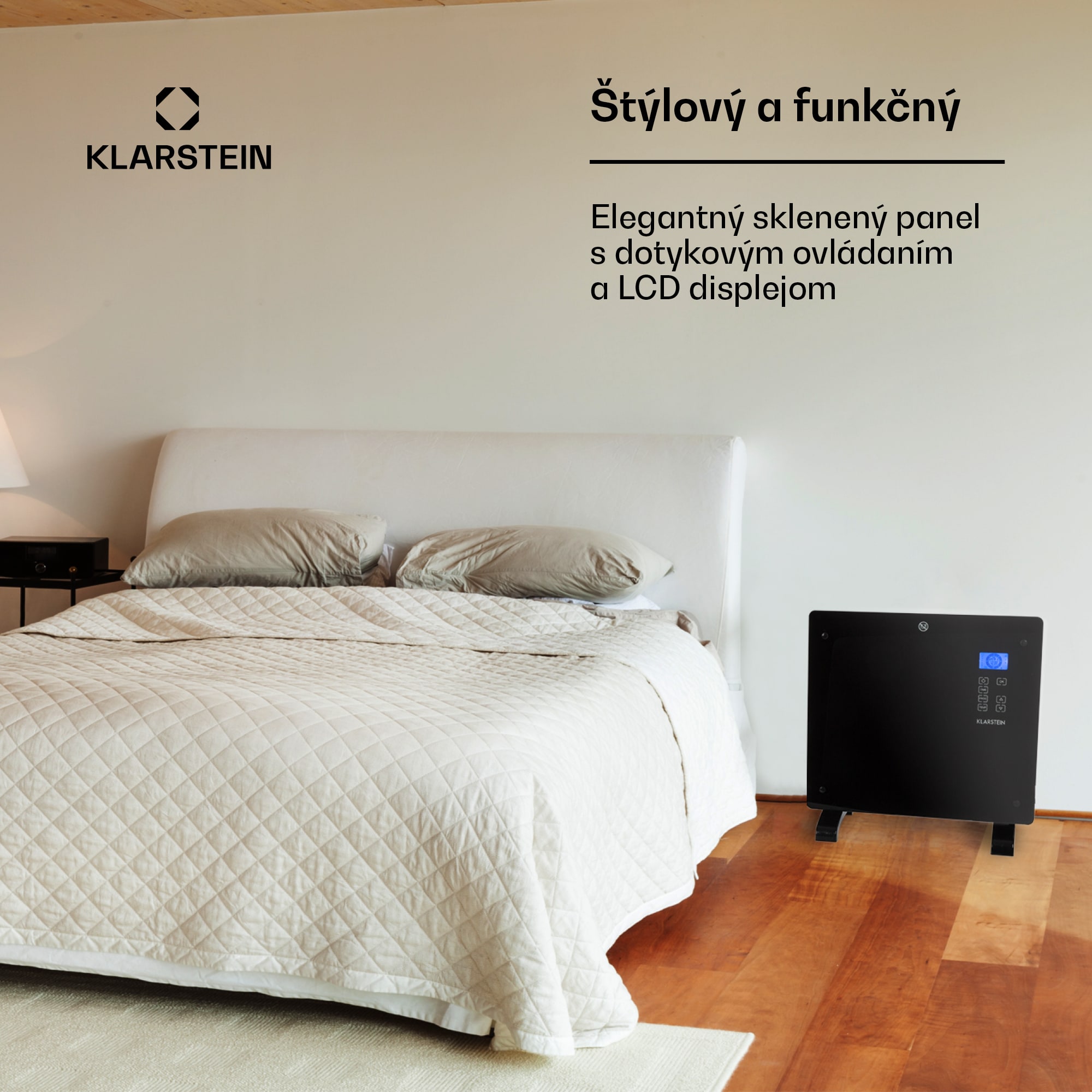 Klarstein Norderney, konvektor, 1000 W, termostat, časovač, 20 m², čierny – Obrázok 2