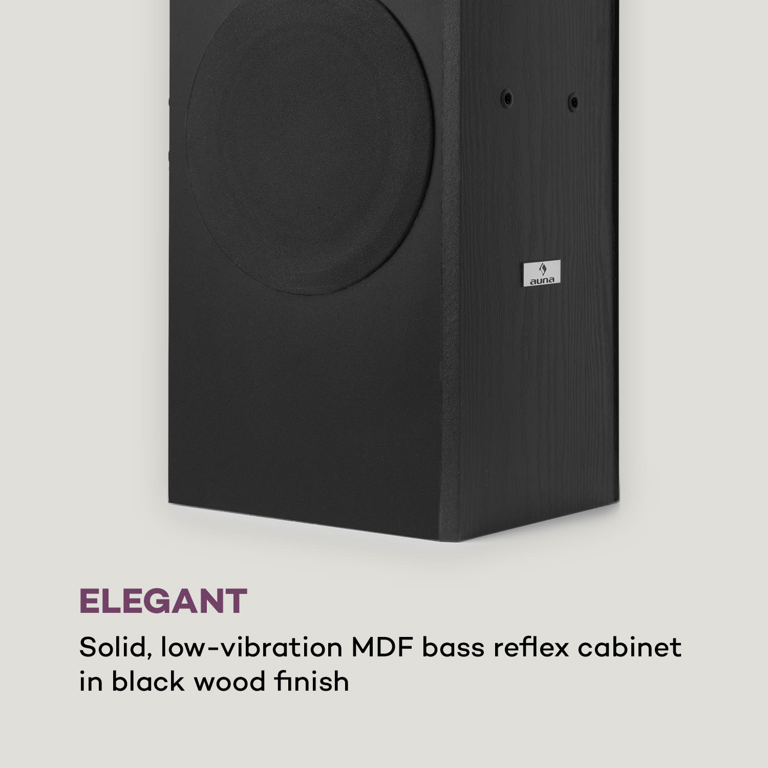 Auna Line E 1005, vežové reproduktory, 3-pásmové HiFi reproduktory, 700 W max., čierne – Obrázok 2