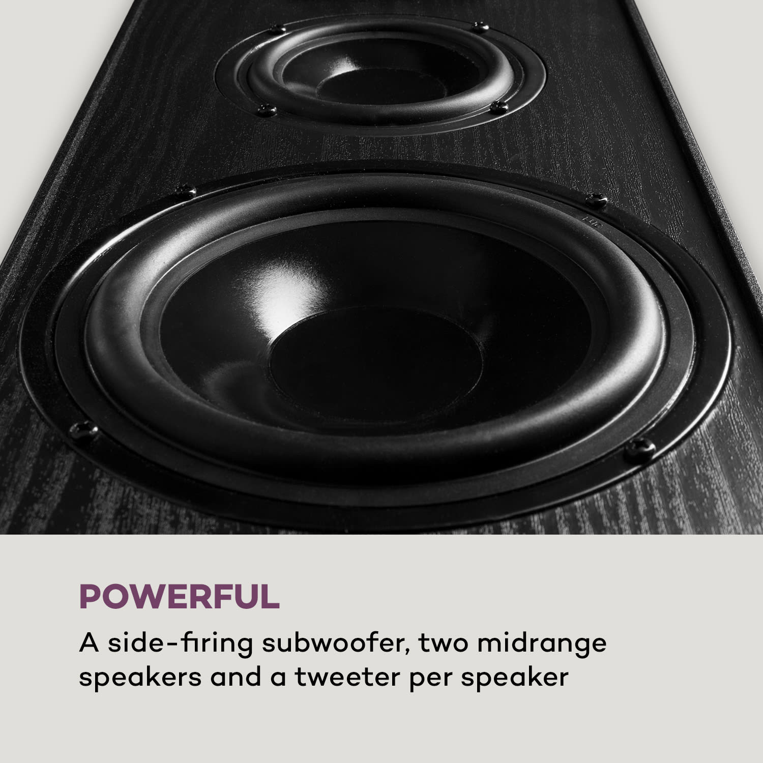 Auna Line E 1005, vežové reproduktory, 3-pásmové HiFi reproduktory, 700 W max., čierne – Obrázok 3