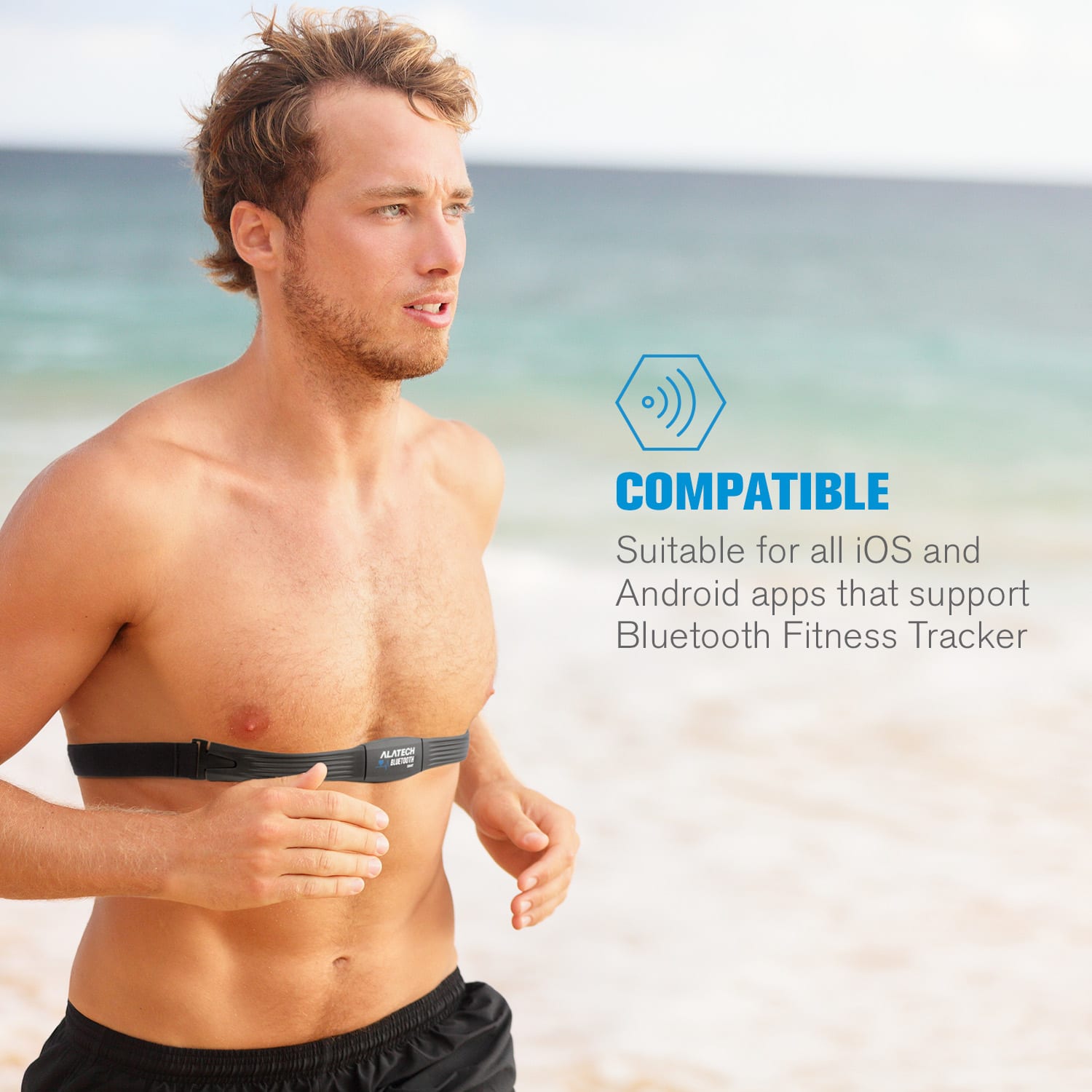 Capital Sports Alatech CS010, hrudný pás, bluetooth 4.0, IPX7, univerzálna veľkosť, čierny