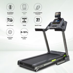 Capital Sports Infinity Pro 4.0, bežecký pás, 7 HP, BT, aplikácia Kinomap, LCD