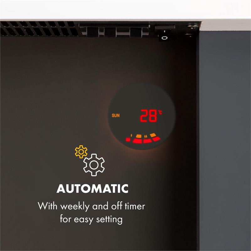 Klarstein Salzburg, elektrický krb, 1000/2000 W, InstaFire, diaľkový ovládač, biely – Obrázok 4