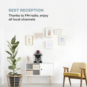 Auna Arizona, jukebox, BT, FM rádio, USB, SD, MP3, CD prehrávač, čierny