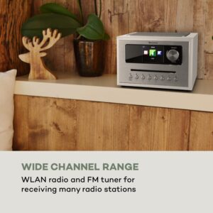 Auna Silver Star CD Cube, rádio, bluetooth, HCC displej, biele