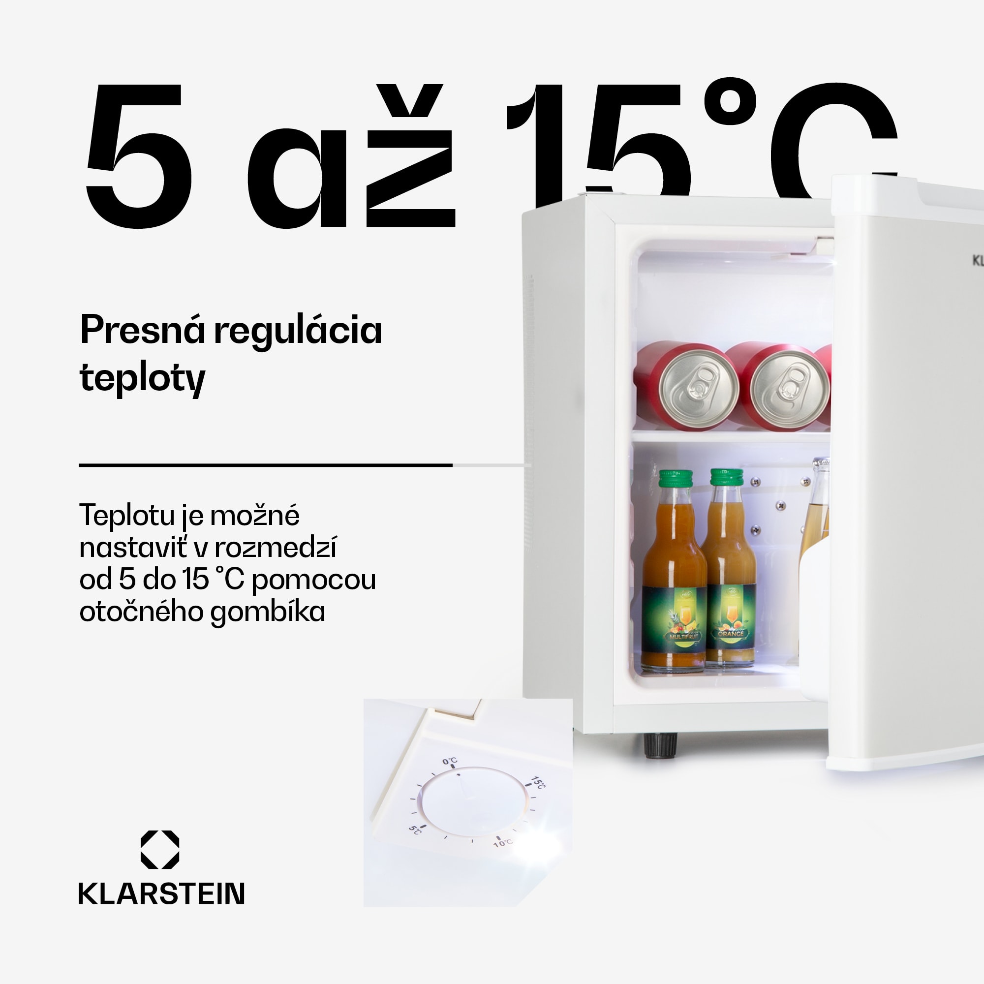 Klarstein Silent Cool, chladnička, 30 l, Arctic-Fox Cooling, energet. trieda F, biela – Obrázok 3