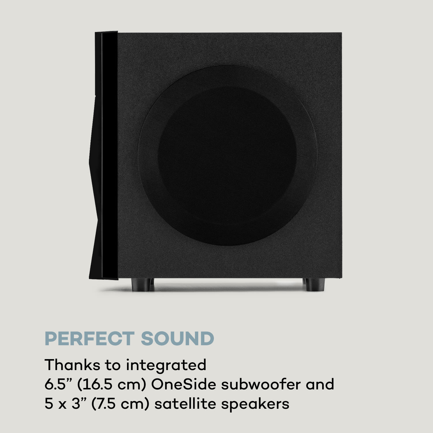 Auna Z-Plus, 5.1 reproduktorový systém, 70 W, OneSide subwoofer, BT, USB, SD – Obrázok 4