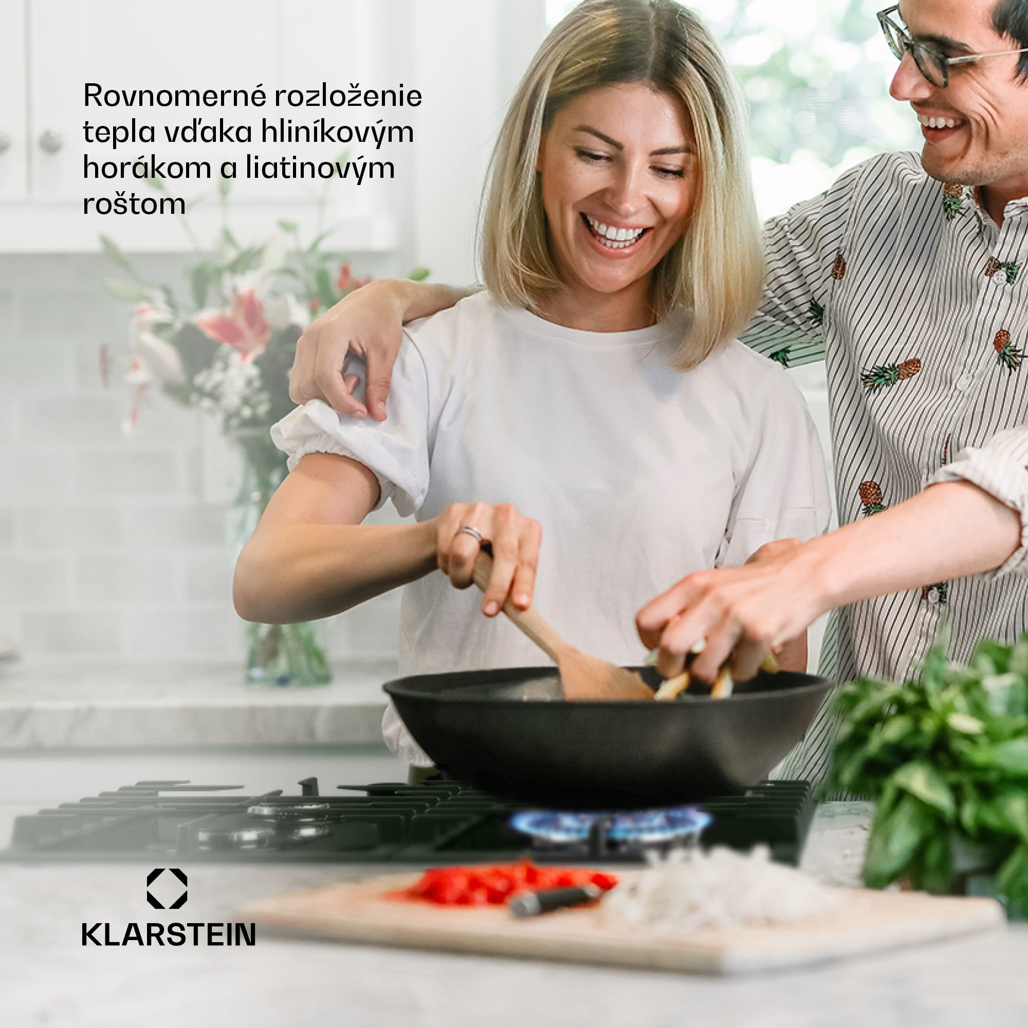 Klarstein Ignito 4-zónová plynová varná doska, 4 horáky, Sabaf horáky, čierna sklokeramika – Obrázok 3