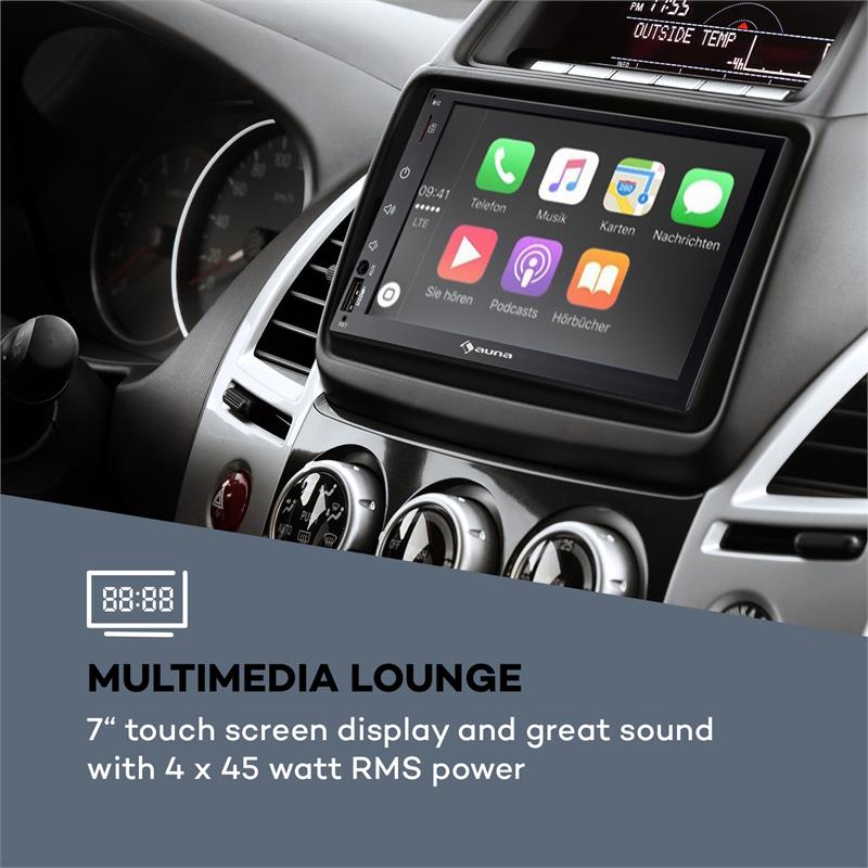 Auna MVD-400 CP, autorádio, 7" dotykový displej, 4 x 45 W max., BT, Android Auto, USB, 2 DIN, čierny