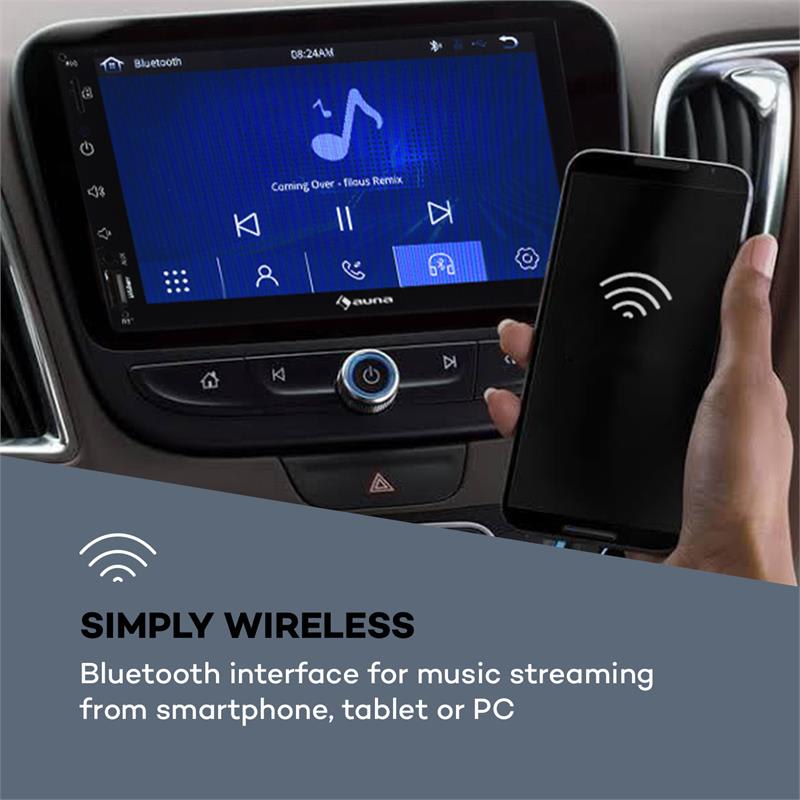 Auna MVD-400 CP, autorádio, 7" dotykový displej, 4 x 45 W max., BT, Android Auto, USB, 2 DIN, čierny – Obrázok 2