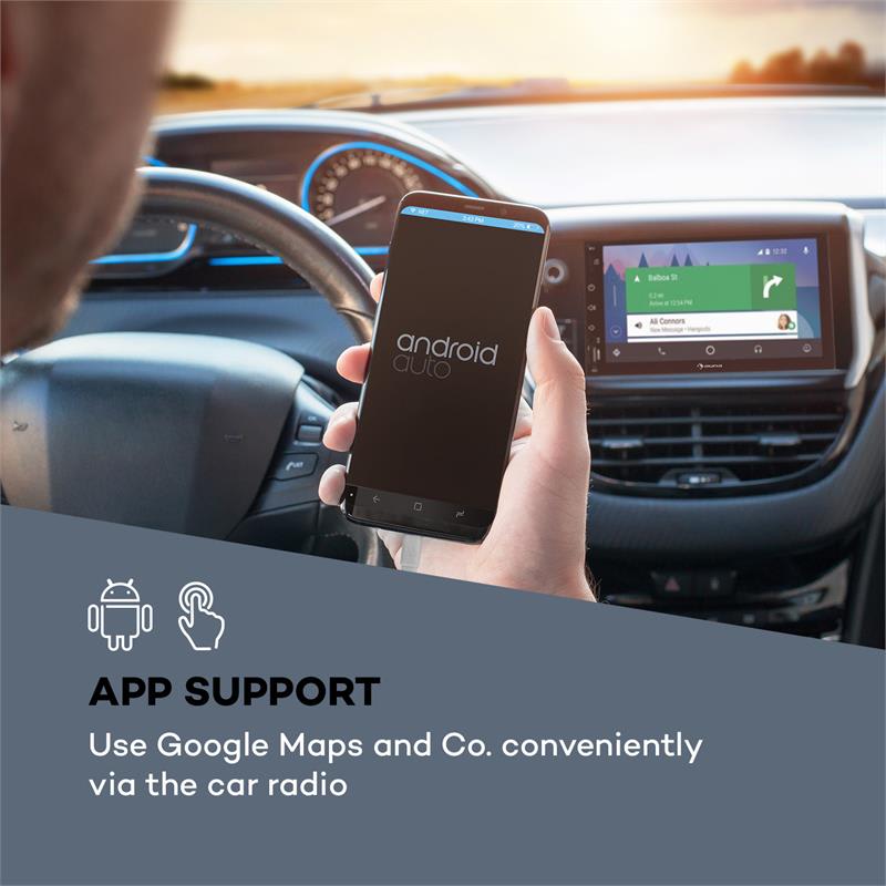 Auna MVD-400 CP, autorádio, 7" dotykový displej, 4 x 45 W max., BT, Android Auto, USB, 2 DIN, čierny – Obrázok 4