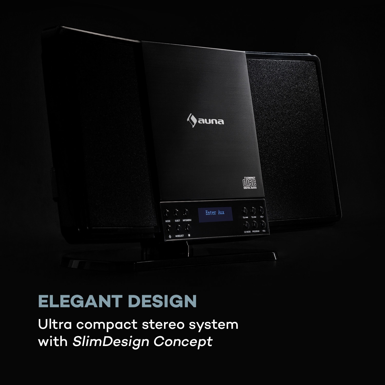 Auna V14-DAB, Vertikálny stereo systém, CD FM a DAB+ tuner, BT, čierny – Obrázok 2