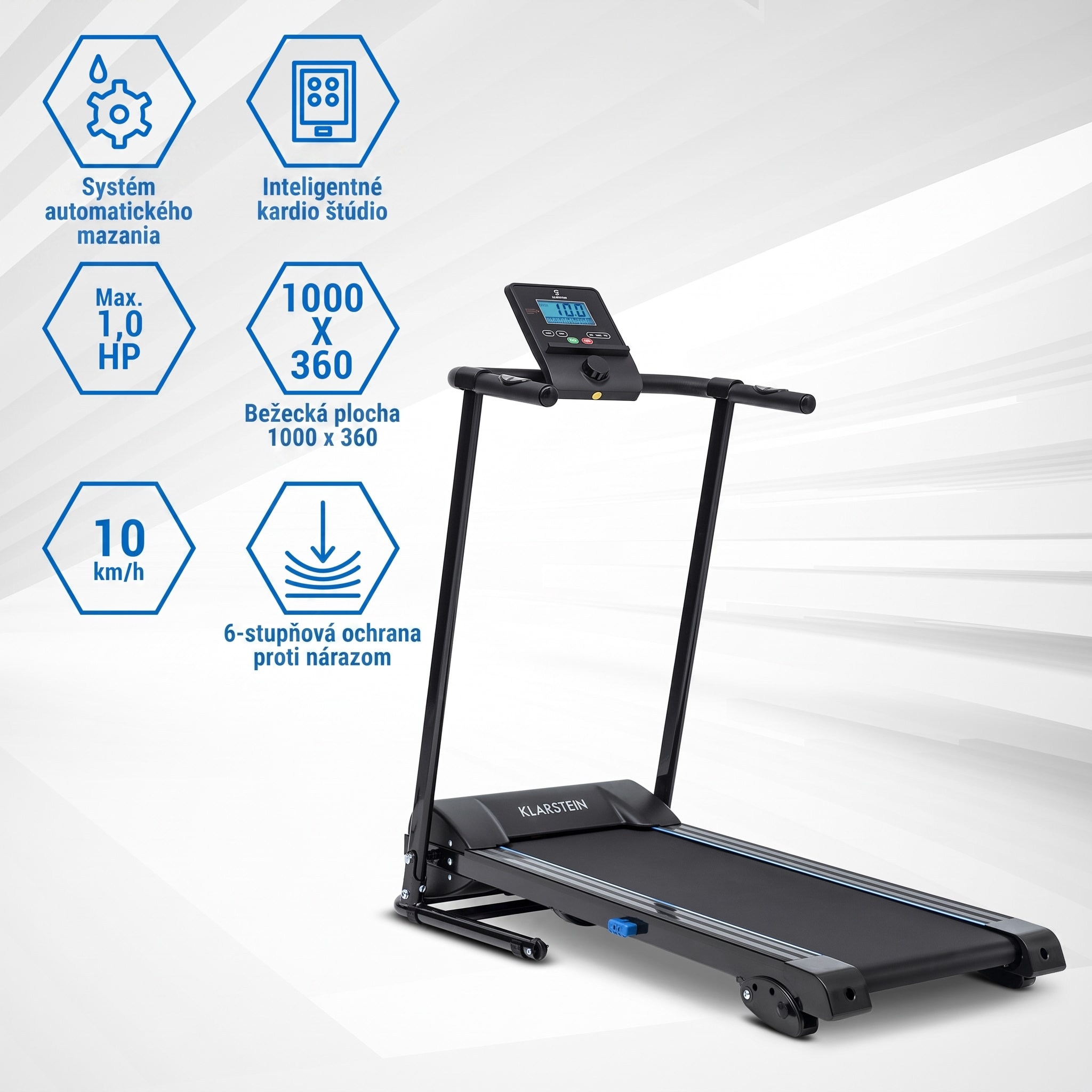 Capital Sports Pacemaker F60, bežecký pás, 1,0 HP, samopremazávací, Bluetooth