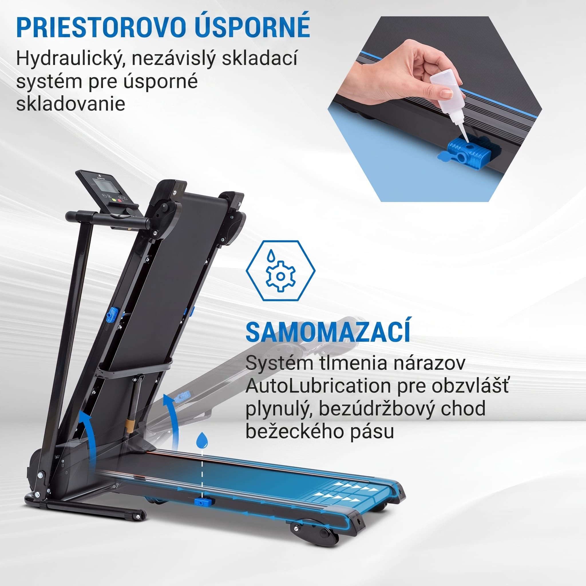 Capital Sports Pacemaker F60, bežecký pás, 1,0 HP, samopremazávací, Bluetooth – Obrázok 2