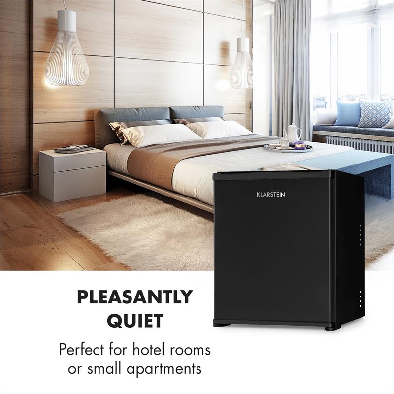 Klarstein Nagano S, mini chladnička, 38 l, 0 dB, 0 - 8 °C, nehlučná, 54,5 cm, čierna – Obrázok 3