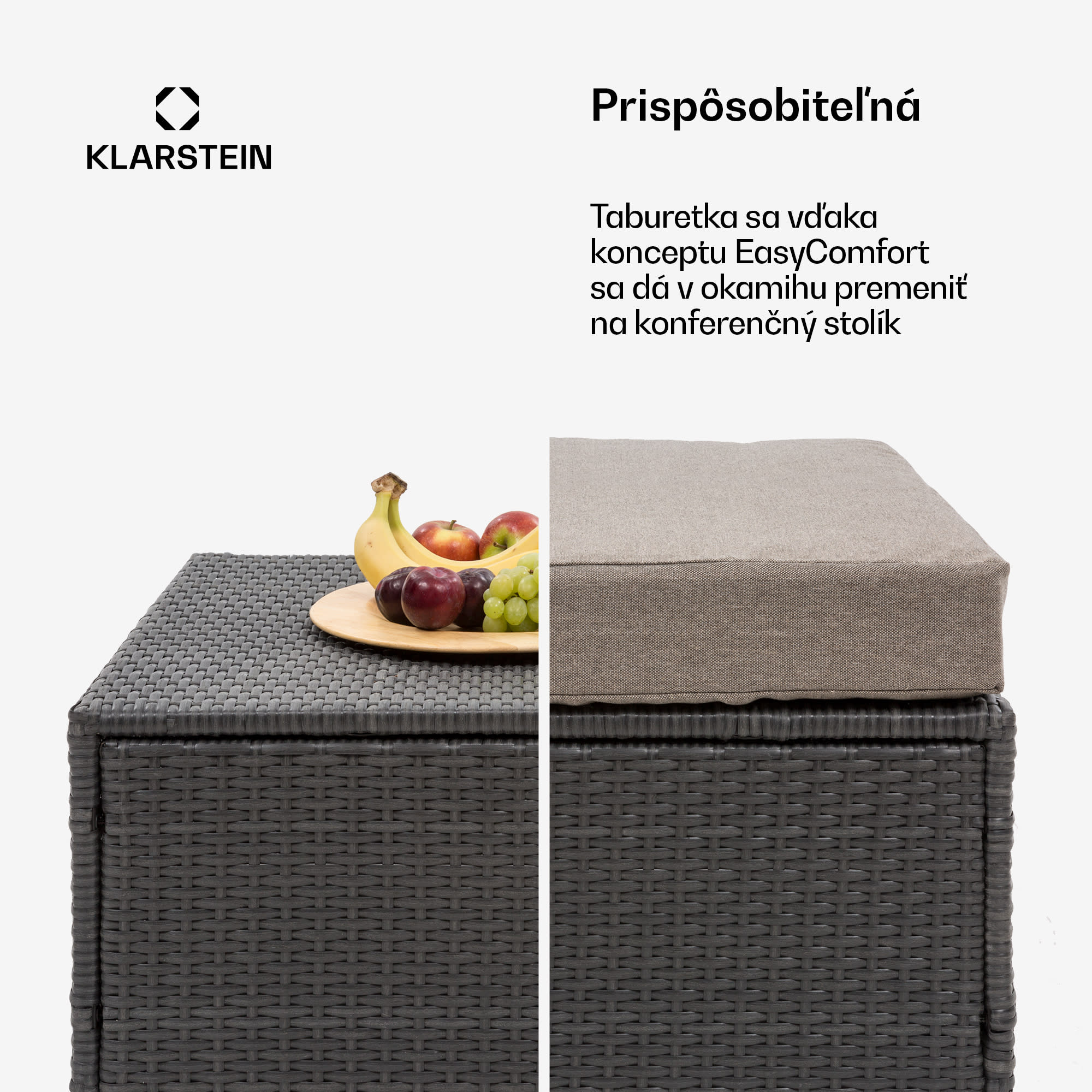 Blumfeldt Theia Lounge Set, záhradná sedacia súprava, rohový gauč, stolček, 5 vankúšov, čierna – Obrázok 4