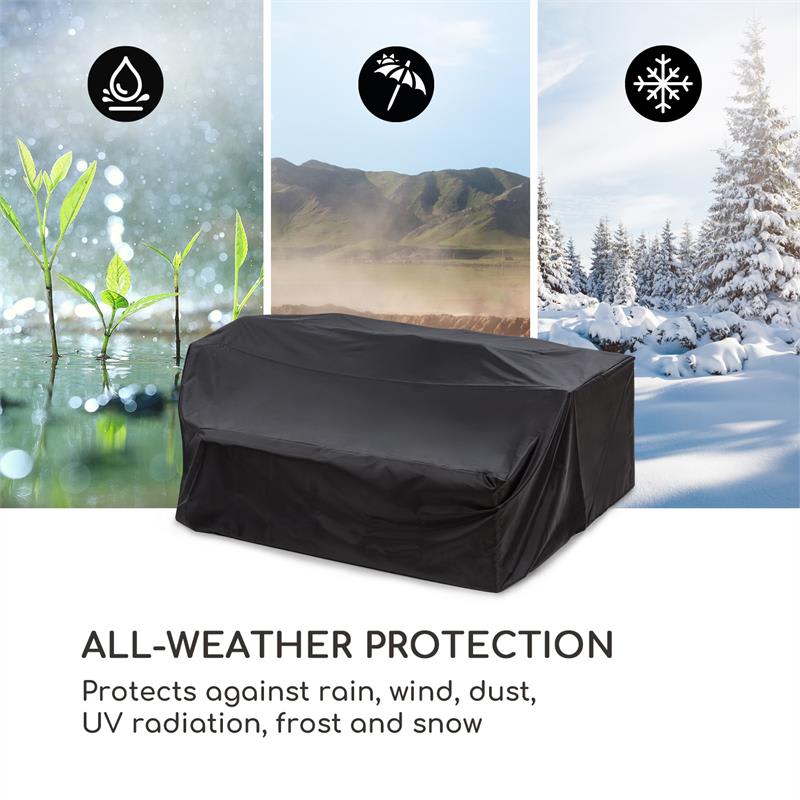 Blumfeldt Theia Raincover, ochranný kryt, 100 % polyester, ochrana v každom počasí, čierny – Obrázok 3